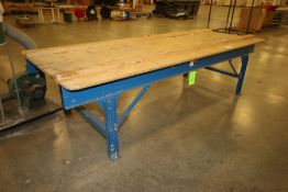 Shop Tables, with Wooden Tops, Overall Dims.: Aprox. 126