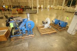 Lot of Assorted Blower Components, Includes 5 hp Baldor Motor, Watt Motor, Associated Duct Work &