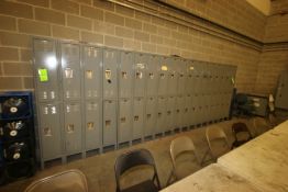 Hallowell 36-Employee Lockers, Overall Dims.: Aprox. 18' L x 12