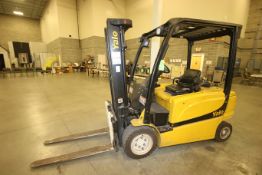 Yale 5,750 lb. Sit-Down Electric Forklift, M/N ERP060VLE80TE085, S/N A976B01600H, with 3-Stage Mast,