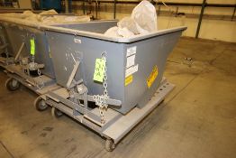 Meco 1/2 yd Portable Dumpster, 2,000 lb. Capacity, Mounted on Portable Frame, with Forklift Inserts