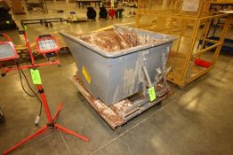 Meco 1/2 yd Portable Dumpster, 2,000 lb. Capacity, Mounted on Portable Frame, with Forklift Inserts