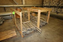 Lot of Assorted Conduit, Assorted Sizes, In Skid Mounted Frame, with a Barrel of Wiring