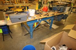 Shop Tables, with Wooden Tops, Overall Dims.: Aprox. 126