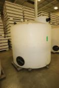 1,800 Gal. Plastic Vertical Vessel with Internal Funnel System, Overall Dims.: Aprox. 92