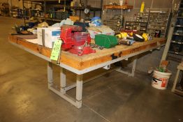 Shop Table, with Wilton Mounted Vise & Central Machinery 6