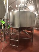 DCI 1,000 Gallon S/S Processor, S/N 95-3-50843-A, Dome-Top & Cone Bottom, Side & Bottom Sweep Scrape