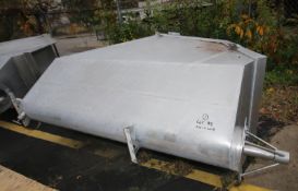 All S/S Auger Bin Conveyor, with Inside Dim. 8 ft L x 36