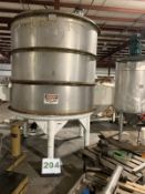 Stainless Steel Tank 1400 Gallon on Mild Steel legs and a 25HP Drive Motor with a Mixing Propeller