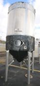 2,000 Gallon Dome Top Cone Bottom Jacketed S/S Fermentation Tank, with Side Mount Man Door, 2