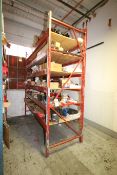 Parts Racking with Contents, Includes Sprockets, Chain, Gauges, Parts Bins, and Other Present