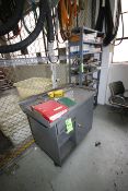 Lot of Assorted Parts, with Shelving Unit, and (2) Portable Desk Units, with Drawers & Bottom