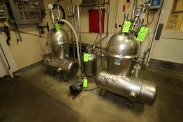 BULK BID LOT #49 & LOT #53-(2) DELAVAL COLD BOWL S/S SEPARATORS, M/N 425, S/N 3700043 & 3702890,