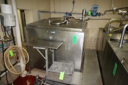 1-Compartment 1,000 Gal. S/S Jacketed Square Flavor Tank Aprox. 83