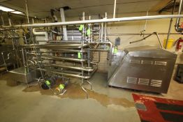 BULK BID LOT #55 TO #61 -APROX. 3,000 GPH HTST SYSTEM INCLUDING APV 4-SECTION S/S PLATE PRESS, M/N