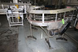 Assortment of S/S Product Conveyor, with Aprox. (3) Drives, with Guide Rails & S/S Legs, Curved &