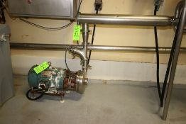 Tri-Clover 7.5 hp Centrifugal Pump, M/N C328MD21T-5, with 1755 RPM Motor, with 3