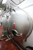 DCI 6,000 Gal. S/S Jacketed Horizontal Tank, S/N 94-D-49417-B, with (2) Quad Prop S/S Veritcal