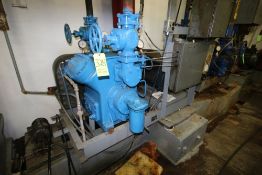Vilter 50 hp 6-Cylinder Reciprocating Ammonia Compressor, with Marathon 1760 RPM Motor, 190/380