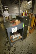 (2) Shelving Units with Contents and Foreman Desk, with Vertical Filing Cabinet (BM)