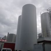 Walker 25,000 Gallon Jacketed Silo Tank with Horizontal Agitation