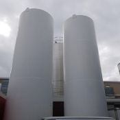 Walker 25,000 Gallon Jacketed Silo Tank with Horizontal Agitation