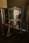 Aprox. 100 Gal. S/S Single Wall Tank, Internal Tank Dims.: Aprox. 30