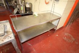 Atlantic Alloy S/S Table, with S/S Bottom Shelf, Overall Dims.: Aprox. 5' L x 2' W x 30