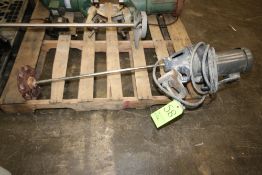 Lightnin 0.43 hp S/S Agitator, with (2) Spare 1/3 hp Agitation Motors, with Aprox. 32