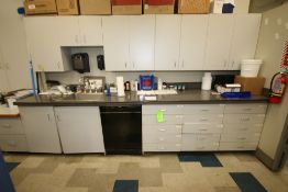 Assorted Lab Counters & Cabinets, with (1) Straight Section and (1) 