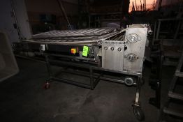 Straight Section of S/S Conveyor, with Rolling Pin & Spray System, Overall Dims.: Aprox. 96