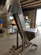 Hoppmann S/S Prefeeder Incline Conveyor with S/S Hopper, M/N EP-8, S/N 25013, with Aprox. 41-1/2