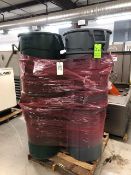 Rubbermaid BRUTE Plastic Trash Cans, (5) Green in Color, and (5) Gray in Color (LOCATED IN