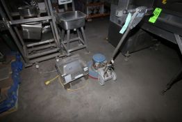 S/S Press Mounted on S/S Frame, S/S Hand Sanitation Sink, Floor Scrubber, Bench Top Dicer (LOCATED