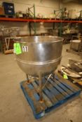 Groen 100 Gal. Jacketed S/S Kettle, Model N 100 SP, BN 17386, with Lee S/S Bridge Agitator, S/S
