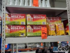 Lot asst popcorn packets, and serving boxes
