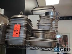 Lot of asst stainless steel pans