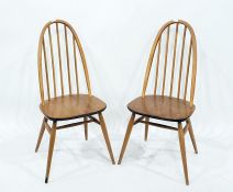 Pair of Ercol elm seated stickback chairs (2) Re: Enquiry - Toys, Dolls, Models, Antiques &