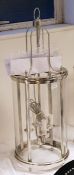 Four-light hanging metal lantern of circular form, height 93cm (VAT payable on hammer)