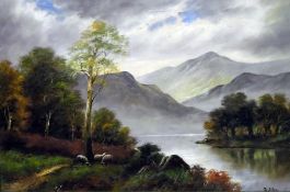 F Allen Oil on canvas Highland landscape, signed lower right, 39cm x 59.5cm