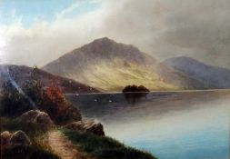 Annie I E M Parsons Watercolour drawing  Buttermere, 24cm x 34cm  G Morgan Watercolour drawing