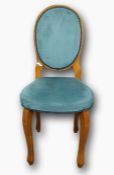 Set of 10 cherrywood framed cameo-backed dining chairs (10)