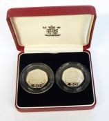 23 various English proof silver crown and proof English silver coins sets