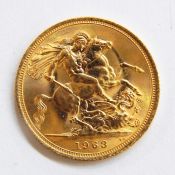 1963 gold sovereign