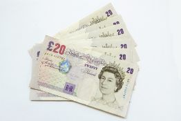 10 x M Lowther 1999-2003 twenty pound notes