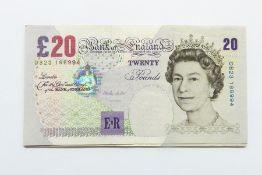 10 x M Lowther 1999-2003 twenty pound notes