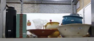 Small collection of large ceramic bowls and vases