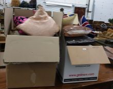 Two boxes of cushions