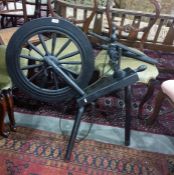Ebonised spinning wheel