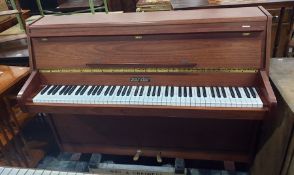 Zender mahogany-cased upright piano
